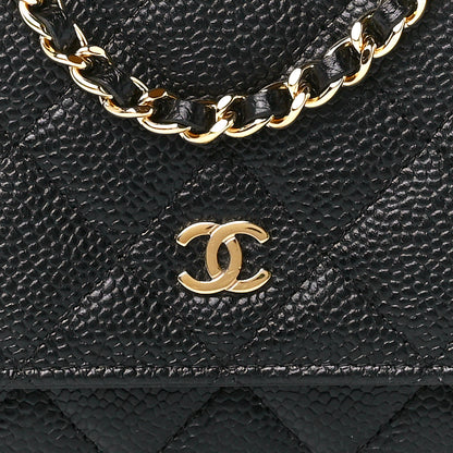 Chanel Caviar Quilted Wallet On Chain WOC Black 8 of 12