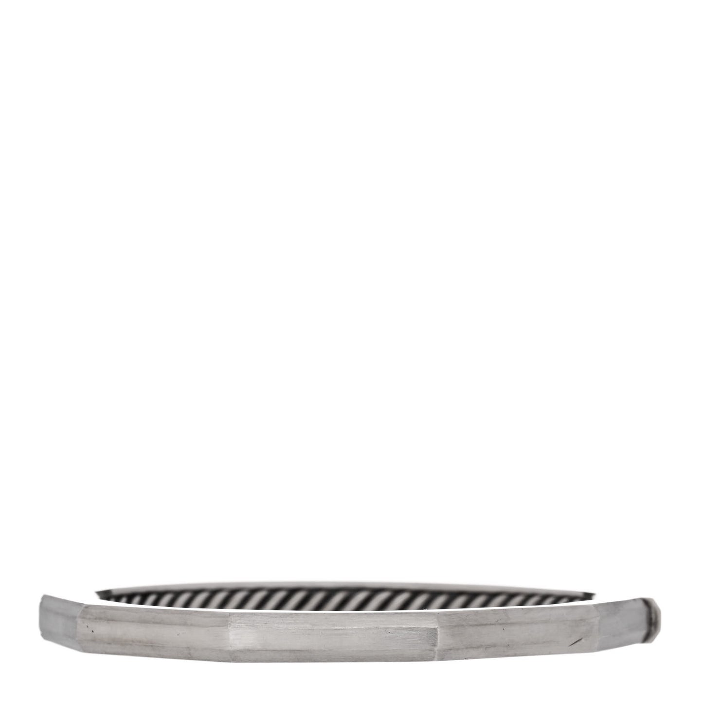 Sterling Silver Diamond Stax Faceted Bangle Bracelet