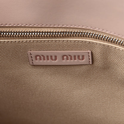 Miu Miu Madras Soft Calfskin Top Handle Satchel Cammeo 6 of 9