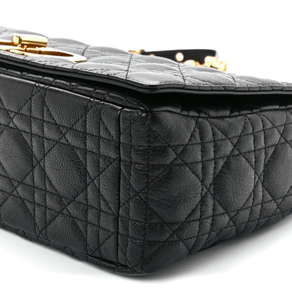 Christian Dior Grained Calfskin Cannage Large Caro Bag Black 11 of 12