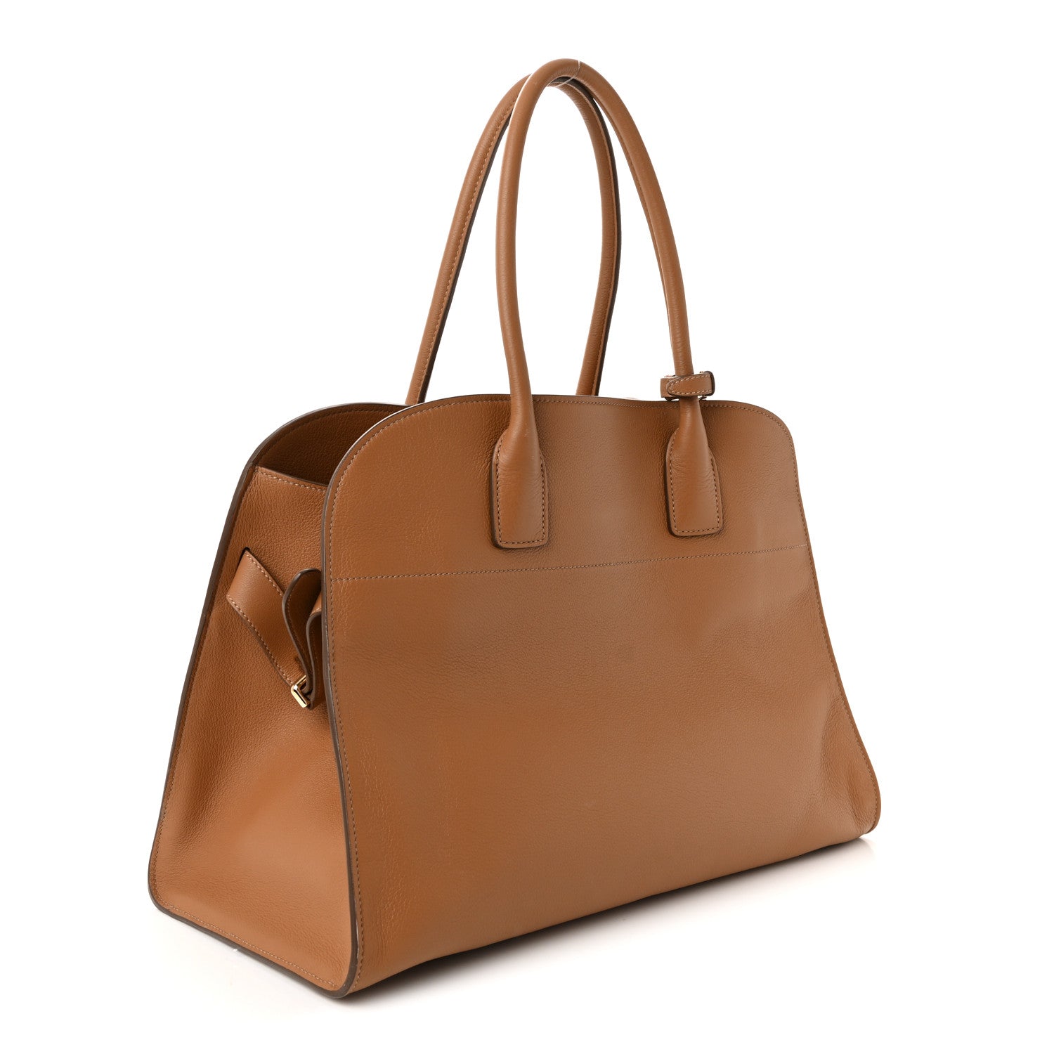 Prada Soft Grain Calfskin Large Tote Bag Caramel 3 of 9