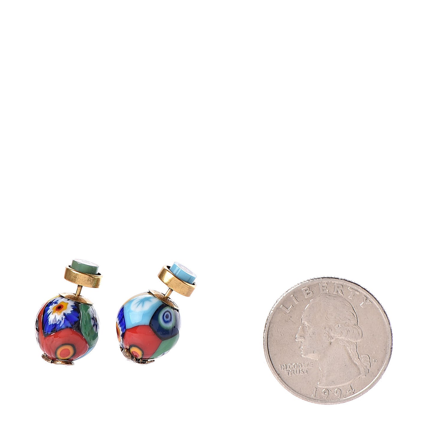 Printed Mise En Dior Tribal Earrings Multicolor