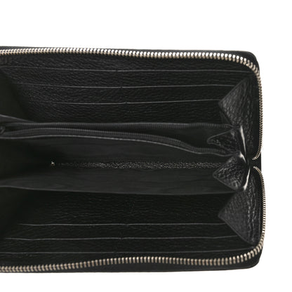 Gucci Pebbled Calfskin Dorian Zip Around Wallet Black 5 of 8