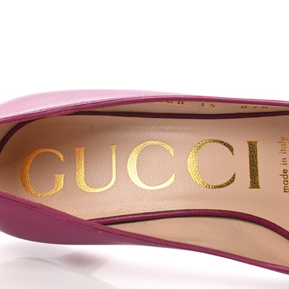 Gucci Malaga Kid Zumi 75mm Pumps 35 Fucsia 80 7 of 8