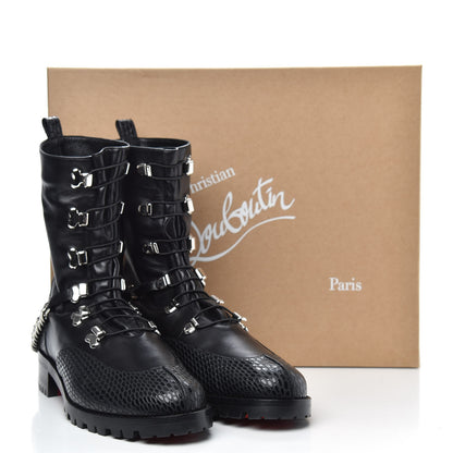 Christian Louboutin Calfskin Horse Guarda Flat Boot 40 Black 7 of 7