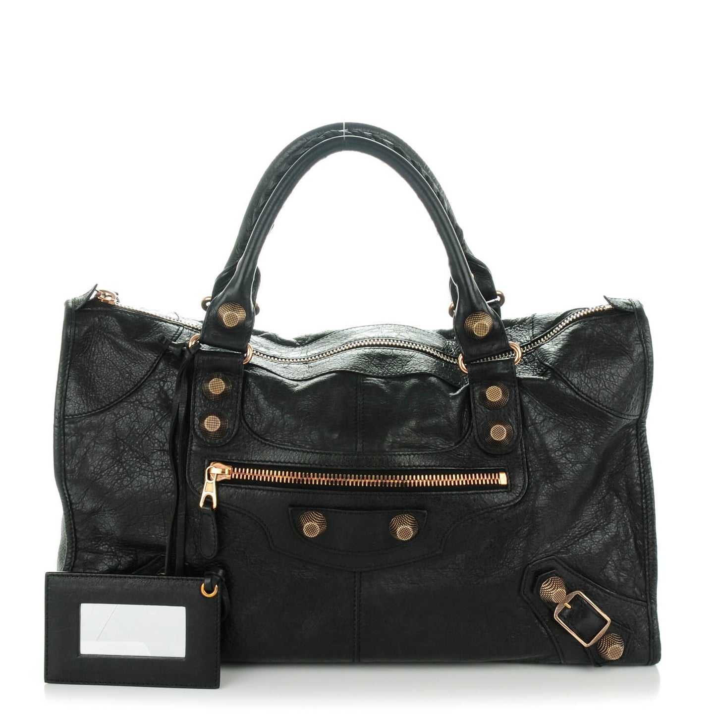 Agneau Giant 21 Rose Gold Hardware Work Black