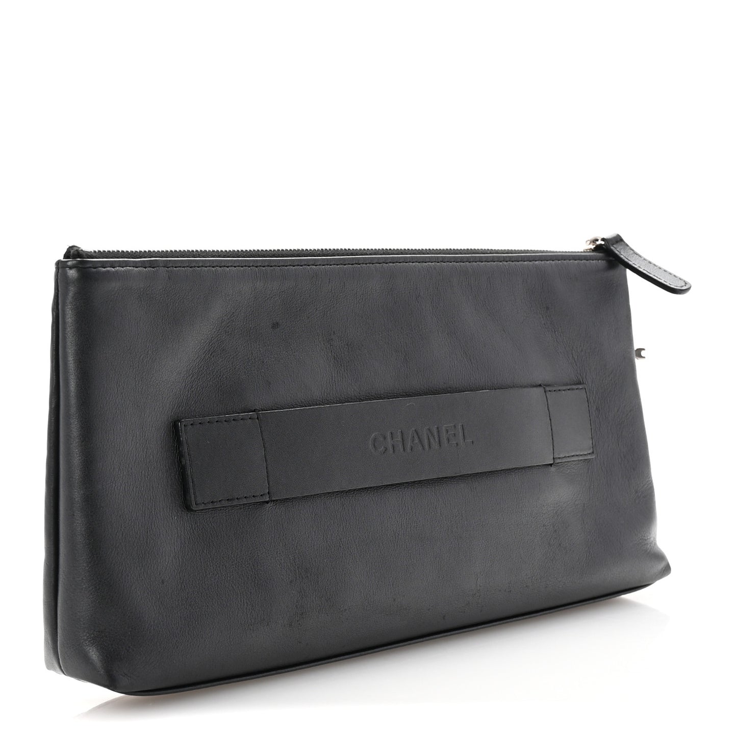 Metallic Calfskin Keyboard Pouch Black