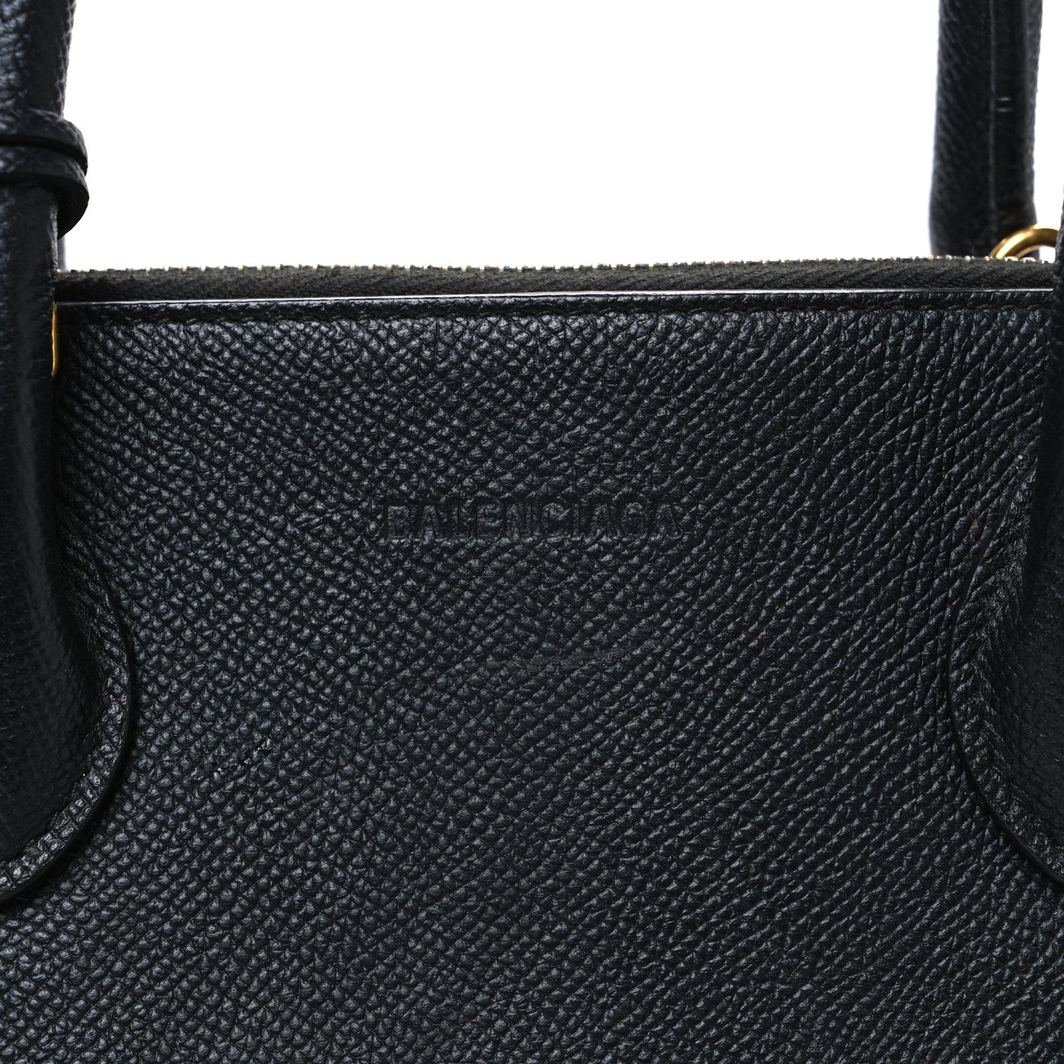 Balenciaga Signature Grained Calfskin Logo S Ville Top Handle Bag Black 8 of 11
