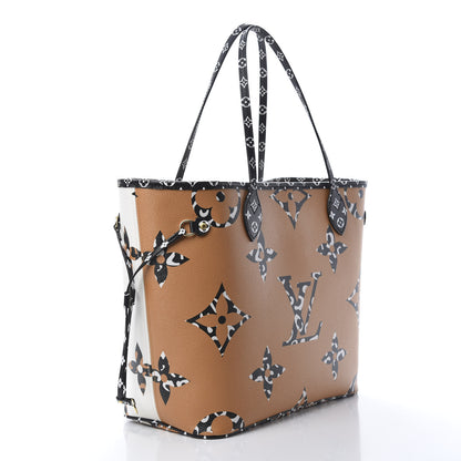 Louis Vuitton Monogram Giant Jungle Neverfull MM Ivory 3 of 10