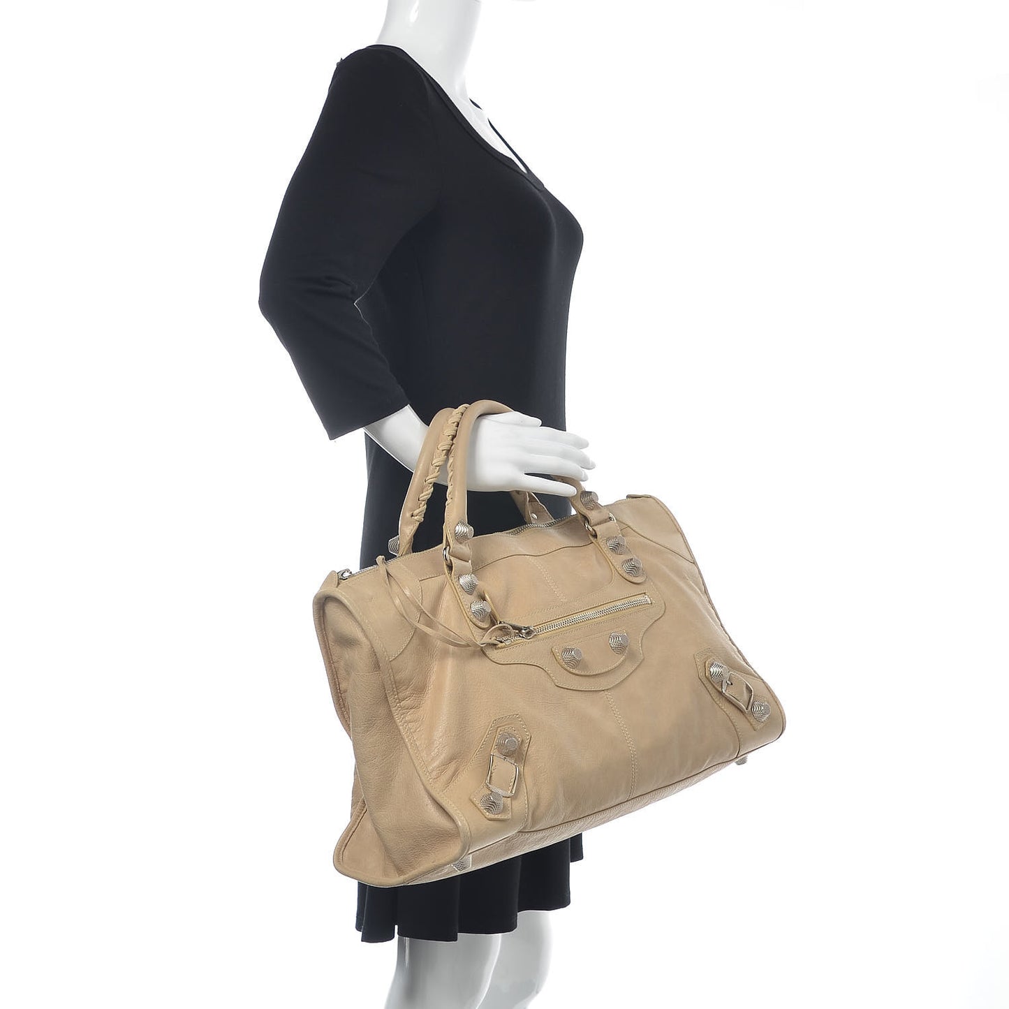 Agneau Giant 21 Silver Hardware Work Sahara