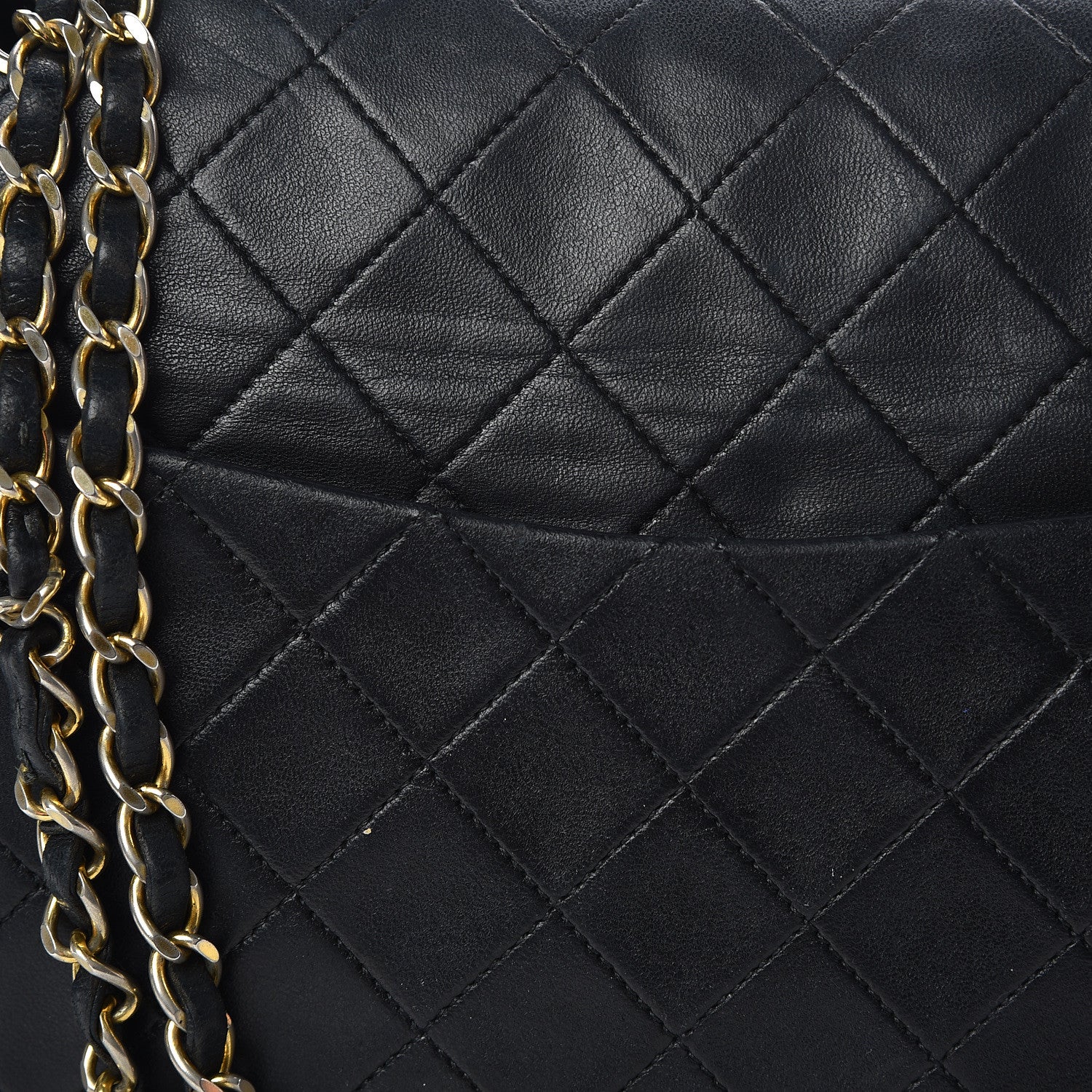 Chanel Lambskin Quilted Medium Double Flap Black 19 of 27