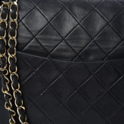 Chanel Lambskin Quilted Medium Double Flap Black 19 of 27