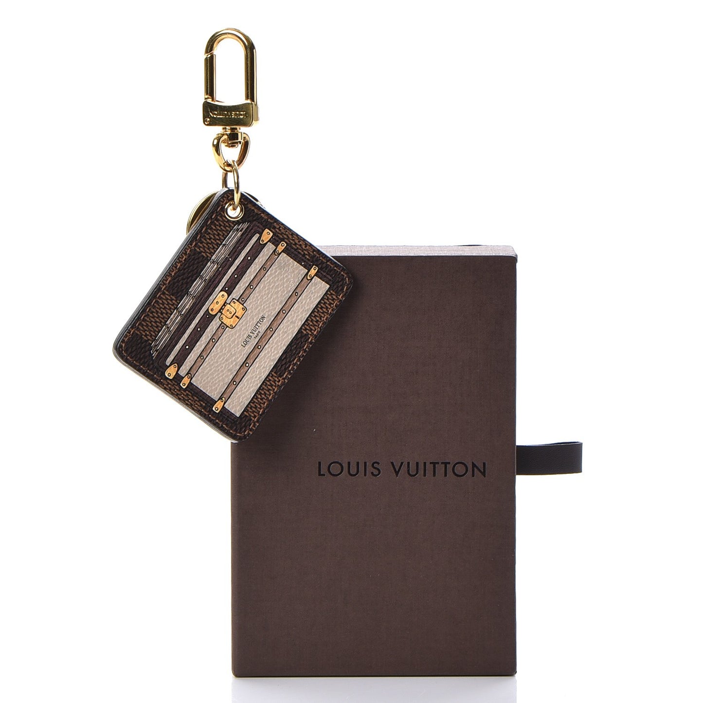 Damier Ebene Trunks and Locks Bag Charm
