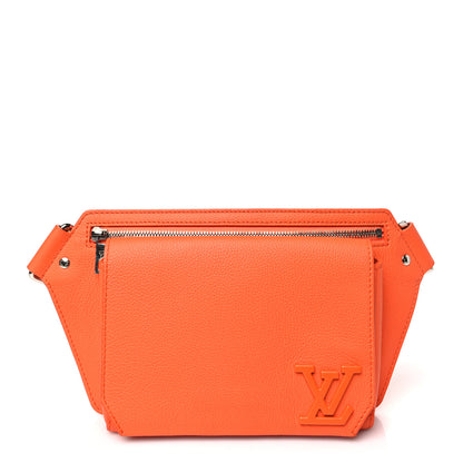 Louis Vuitton Grained Calfskin Aerogram New Sling Orange 1 of 10