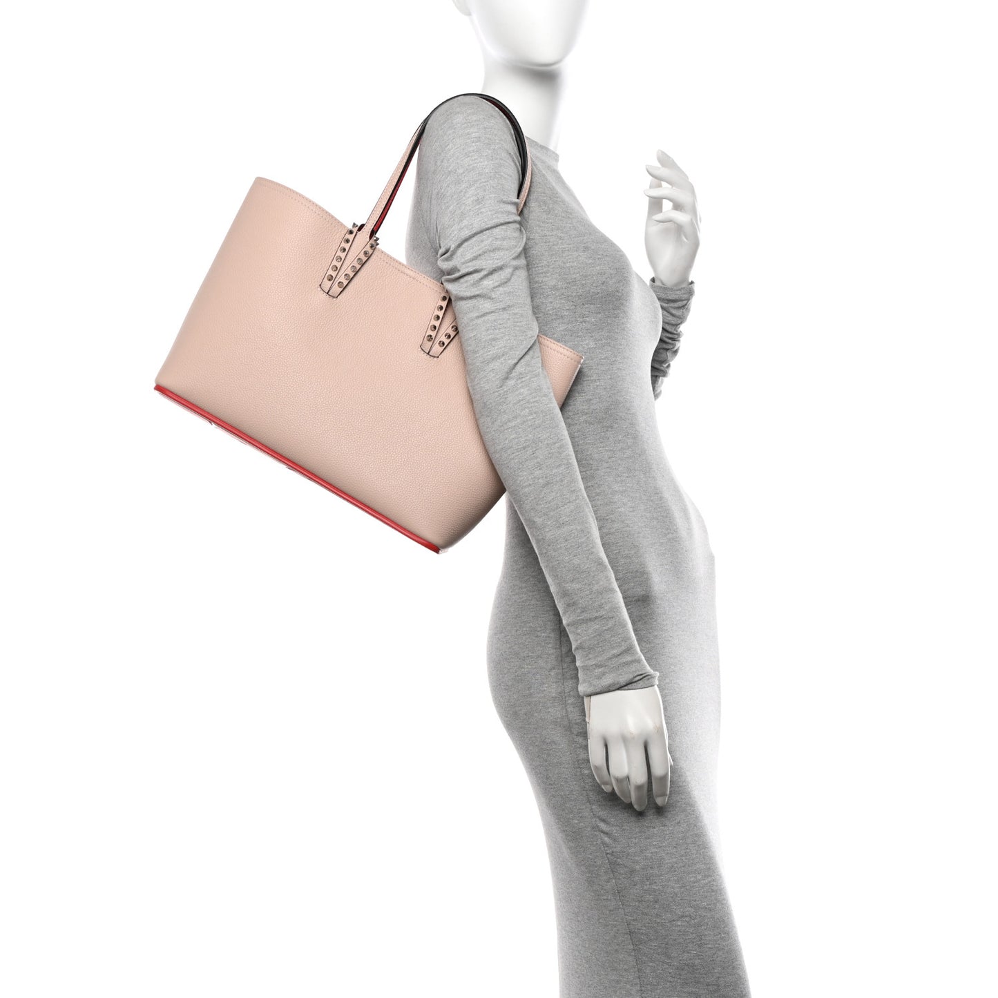 Calfskin Spikes Small East West Cabata Tote Ballerina Ballerina