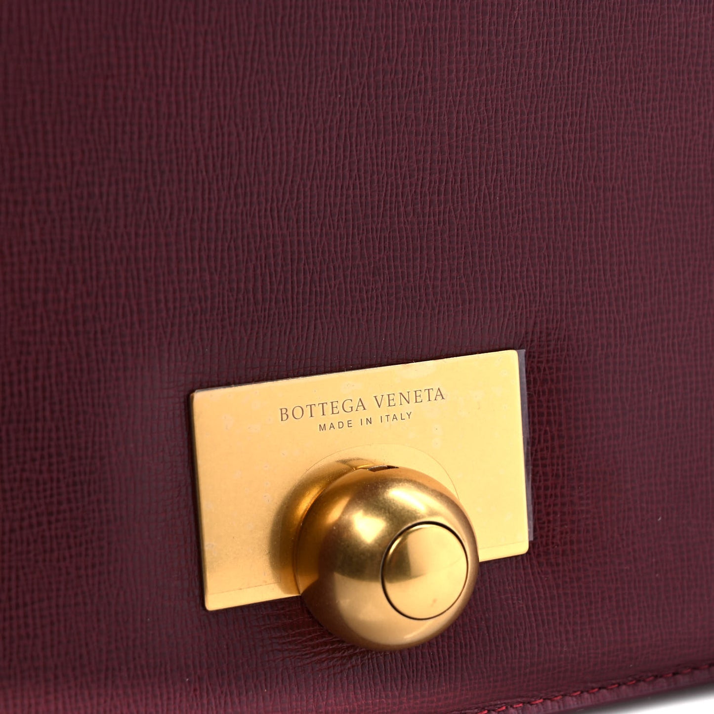 Calfskin Stamped Classic BV Bag Dark Red