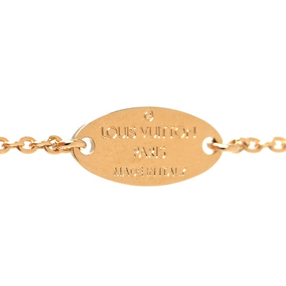Louis Vuitton Nanogram Name Tag Necklace Gold 5 of 6
