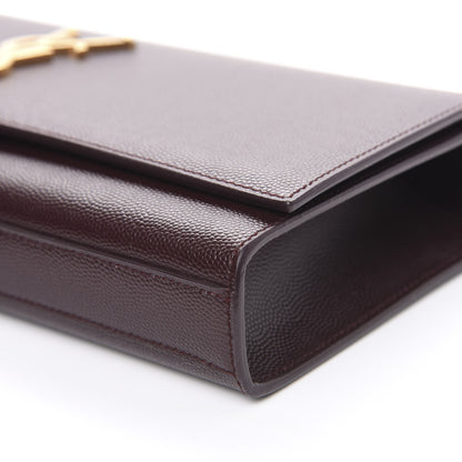 Saint Laurent Grain De Poudre Classic Monogram Cassandre Clutch Amaranto 9 of 9