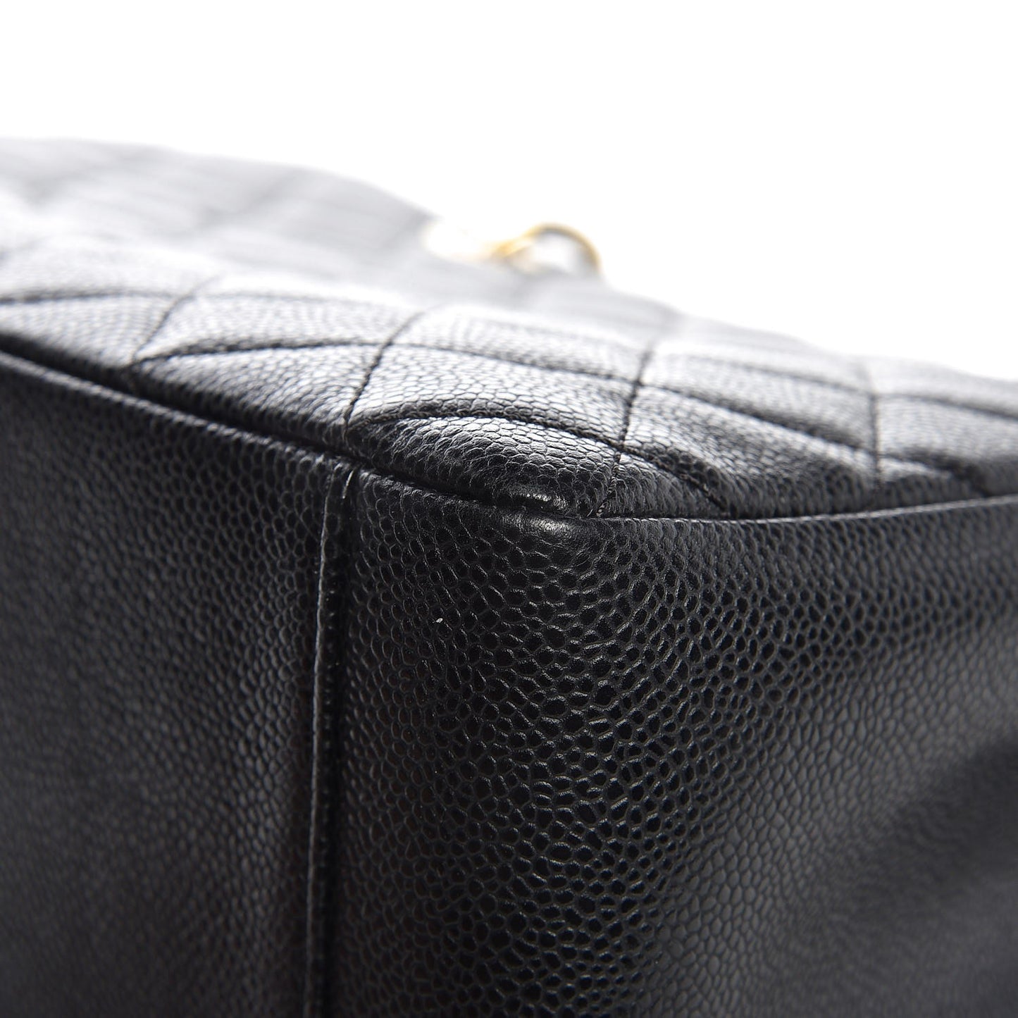 Caviar Quilted Grand Shopping Tote GST Black