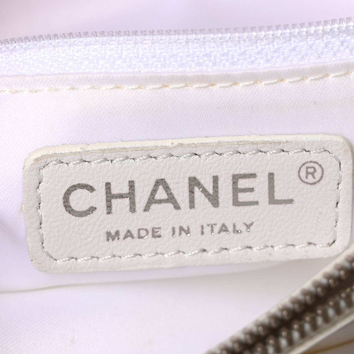 Chanel Sequin East West Flap White Silver 6 of 10