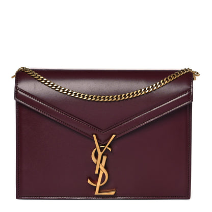 Saint Laurent Smooth Calfskin Monogram Cassandra Clasp Bag Rouge Legion 1 of 8