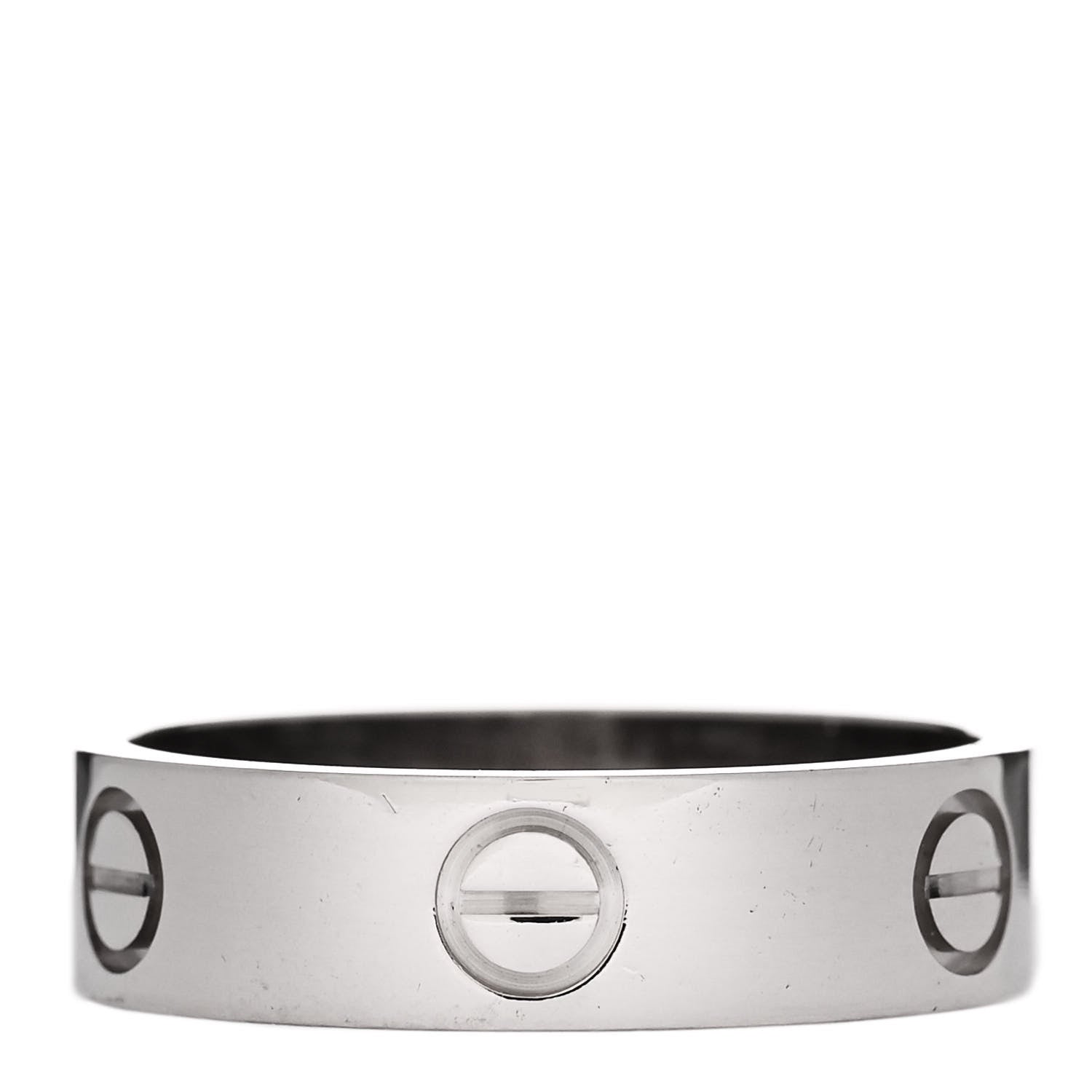 Cartier 18K White Gold 5.5mm LOVE Ring 58 8.5 3 of 5