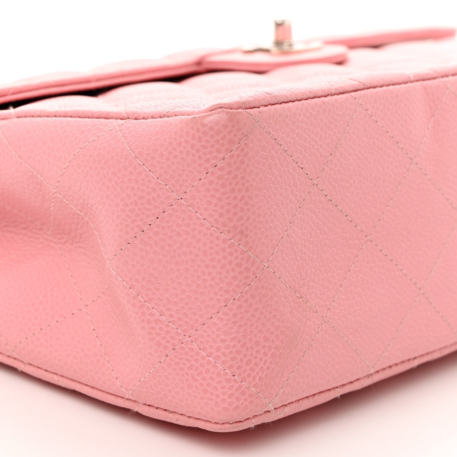Chanel Caviar Quilted Jumbo Single Flap Pink 9 of 10