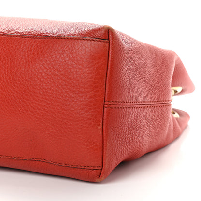 Gucci Pebbled Calfskin Medium Soho Chain Shoulder Bag Tabasco Red 9 of 9