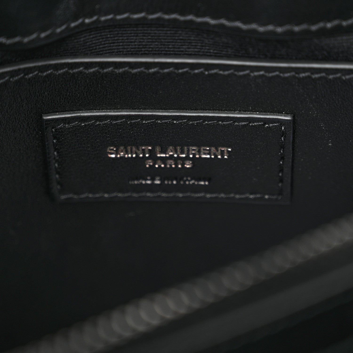 Saint Laurent Calfskin Y Quilted Monogram Monochrome Small Loulou Chain Satchel Black 6 of 10