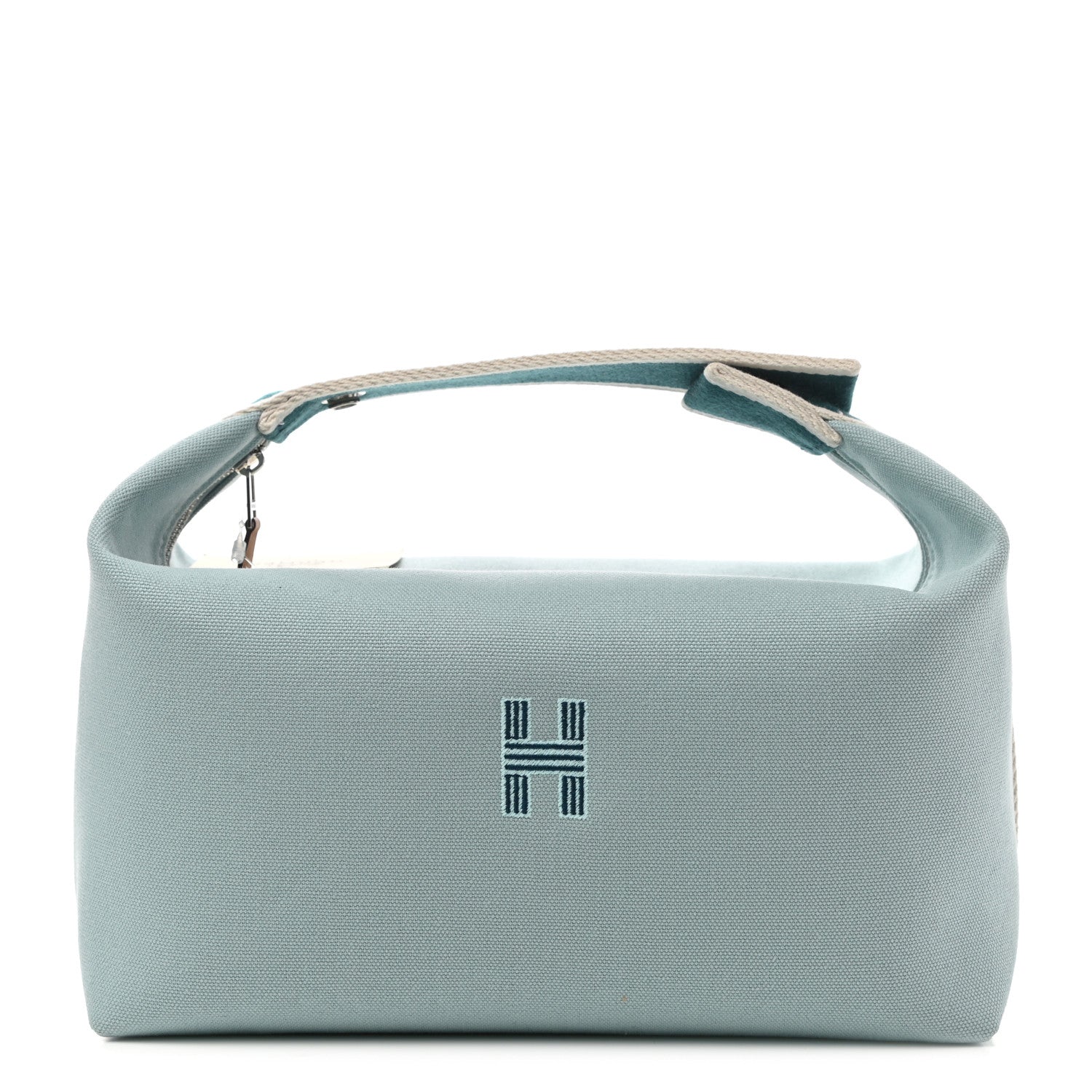 Hermes Canvas Large Bride-A-Brac Pouch Eucalyptus 1 of 9