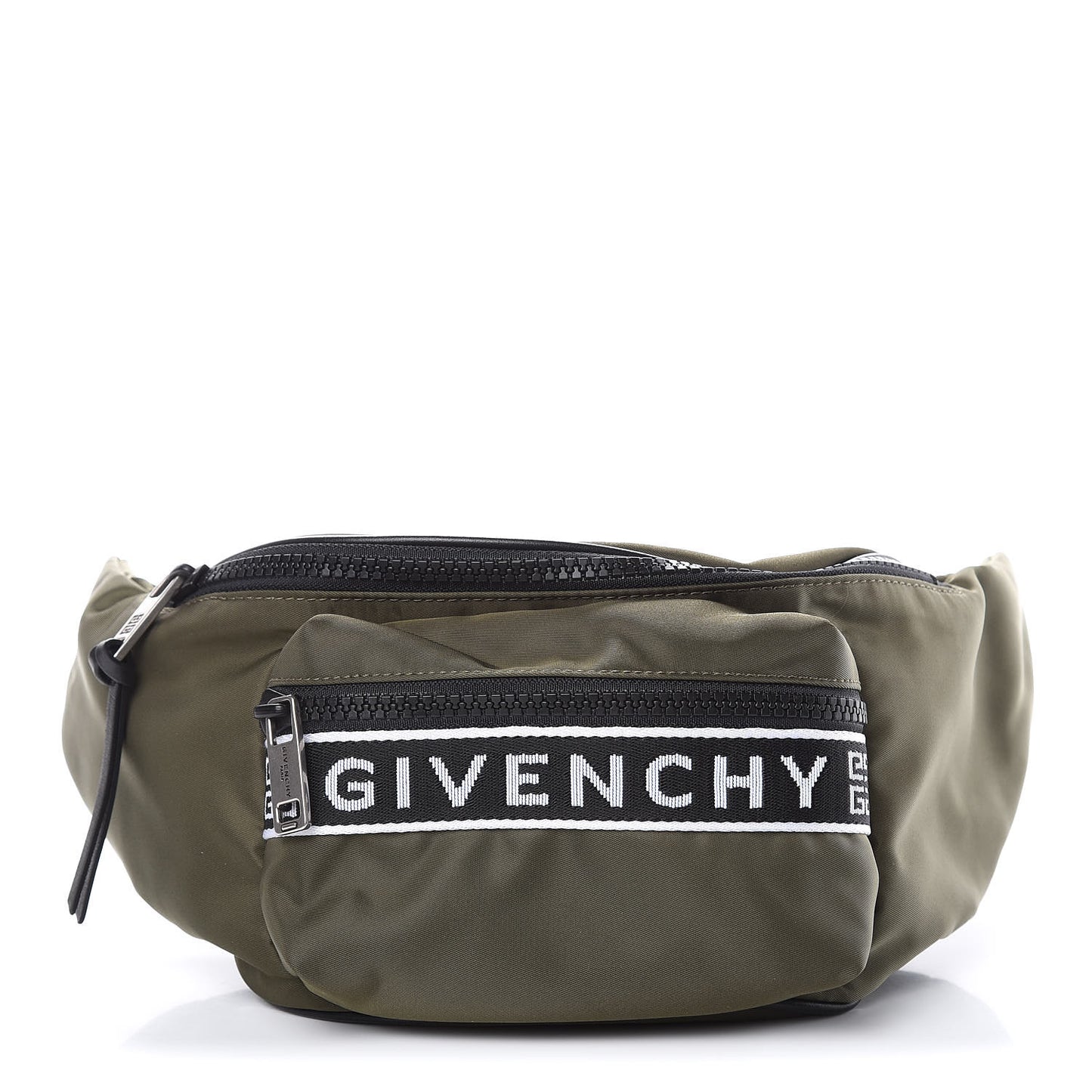 Nylon Logo Belt Bag Khaki