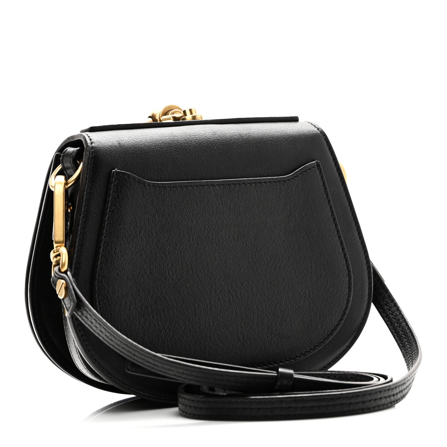 Chloe Calfskin Suede Small Nile Bracelet Bag Black 3 of 10