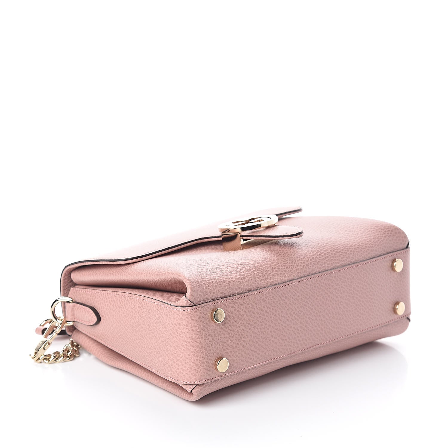 Gucci Dollar Calfskin Interlocking G Top Handle Shoulder Bag Soft Pink 4 of 8