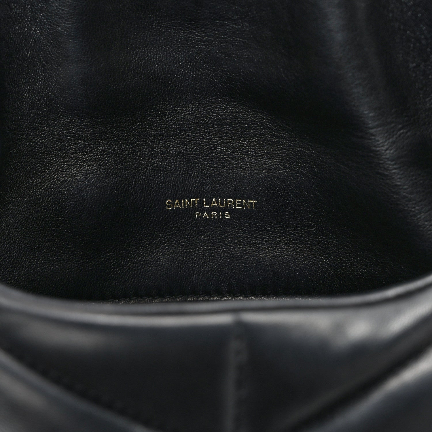Saint Laurent Lambskin Quilted Toy Loulou Puffer Monogram Chain Satchel Black 11 of 12