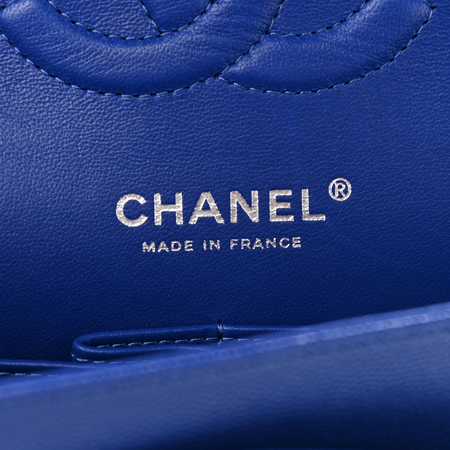 Chanel Caviar Quilted Medium Double Flap Blue 5 of 9