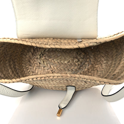 Chloe Raffia Calfskin Marcie Basket White 5 of 10