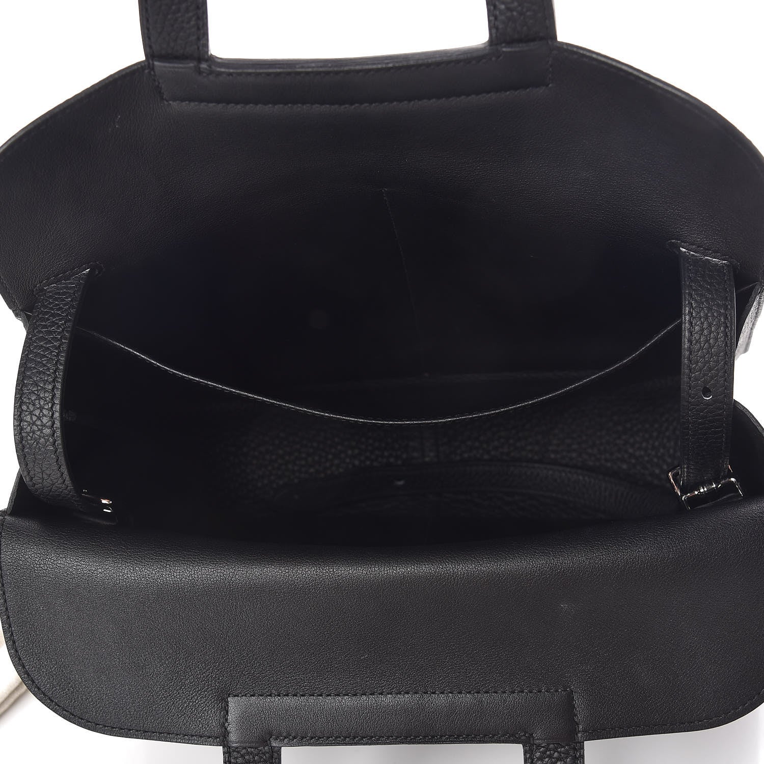 Hermes Taurillon Clemence Halzan 31 GM Black 5 of 9