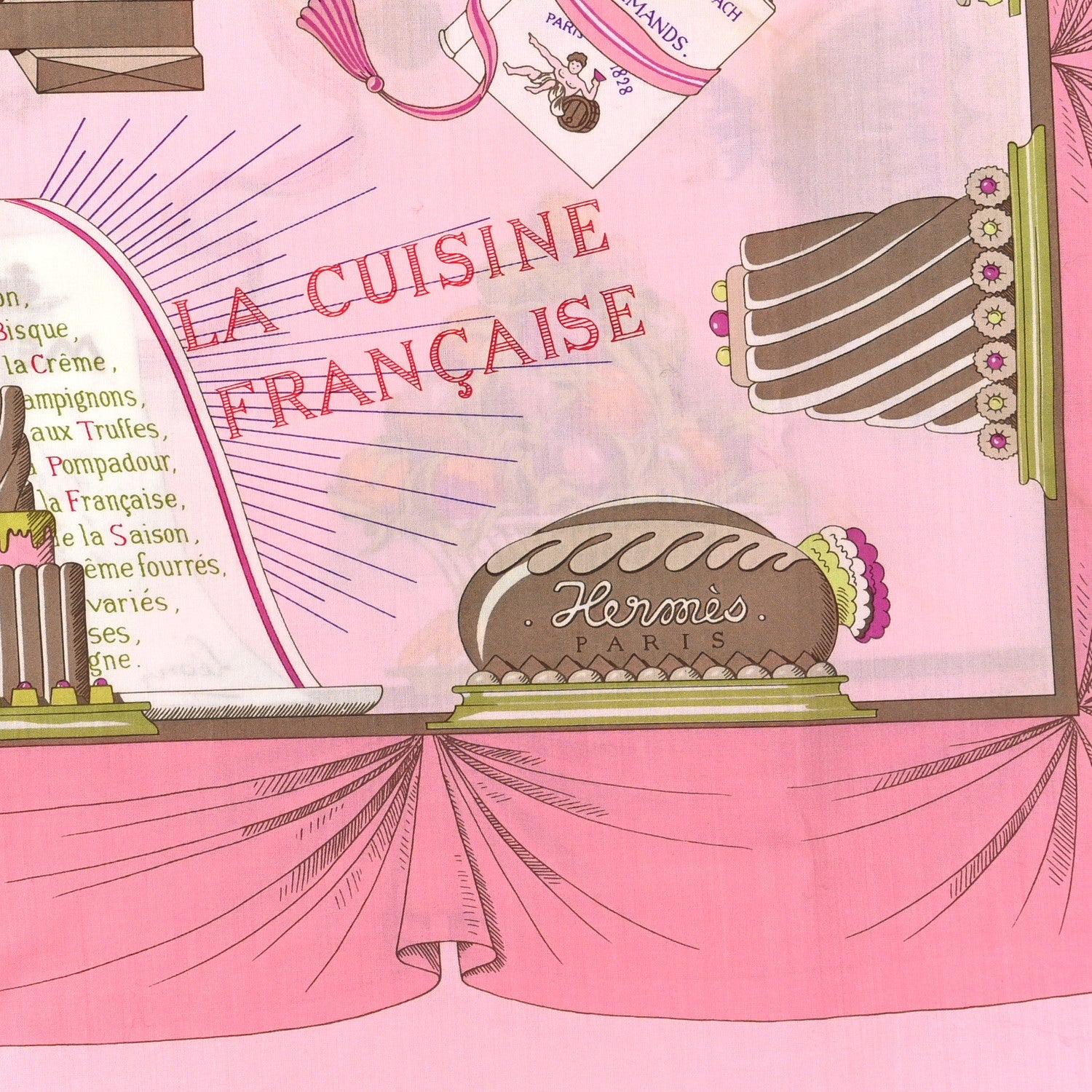 Hermes Cotton A La Gloire De La Cuisine Francaise Scarf 70 2 of 3
