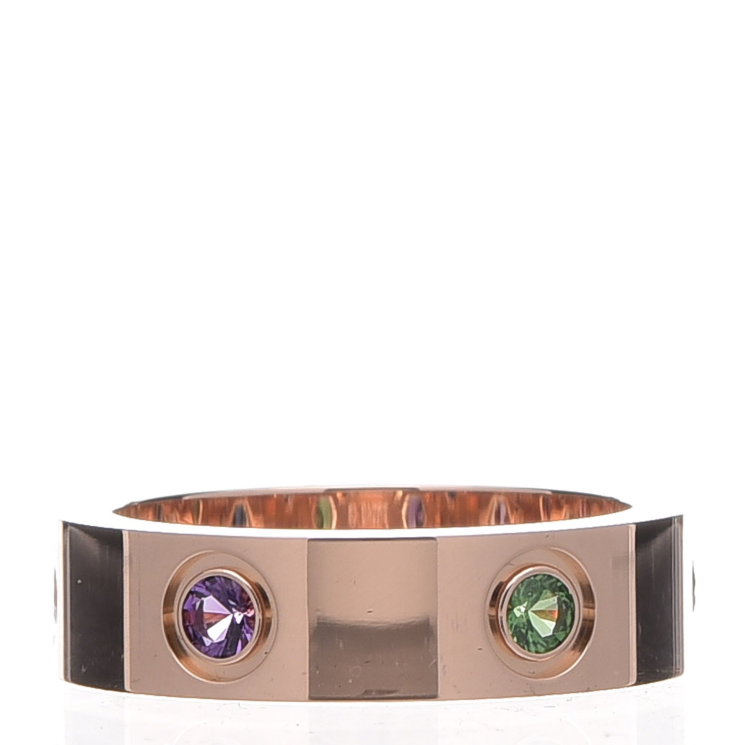 Cartier 18K Pink Gold Sapphire Garnet Amethyst 5.5mm LOVE Ring 53 6.25 3 of 5