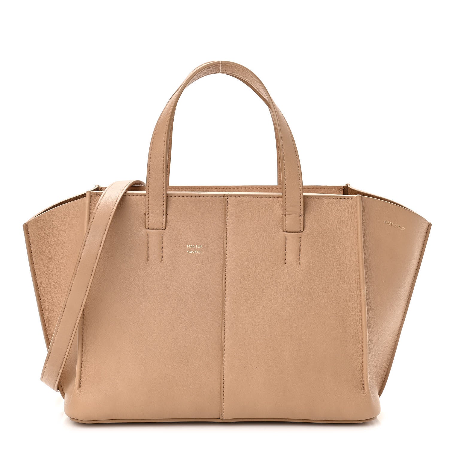 Mansur Gavriel Calfskin Mini Zip Multitude Tote Nocciola 1 of 10