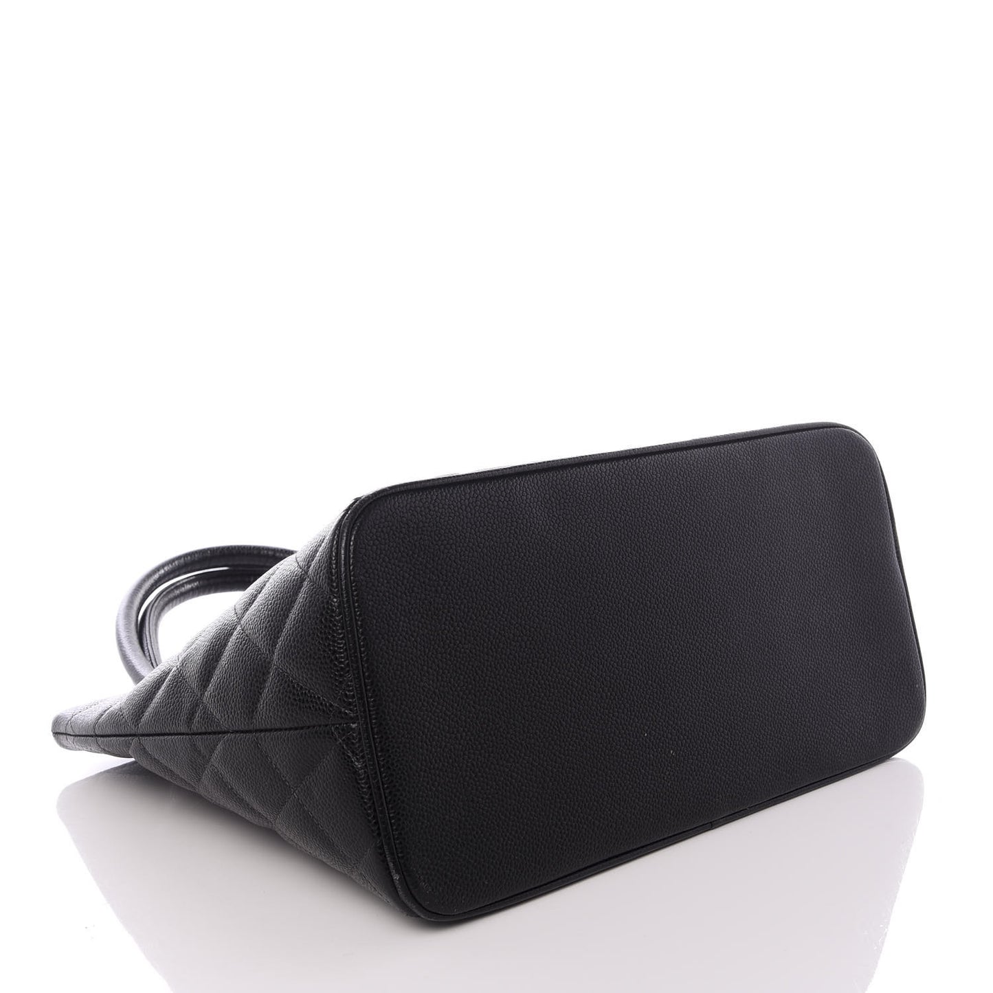 Caviar Quilted Medallion Tote Black