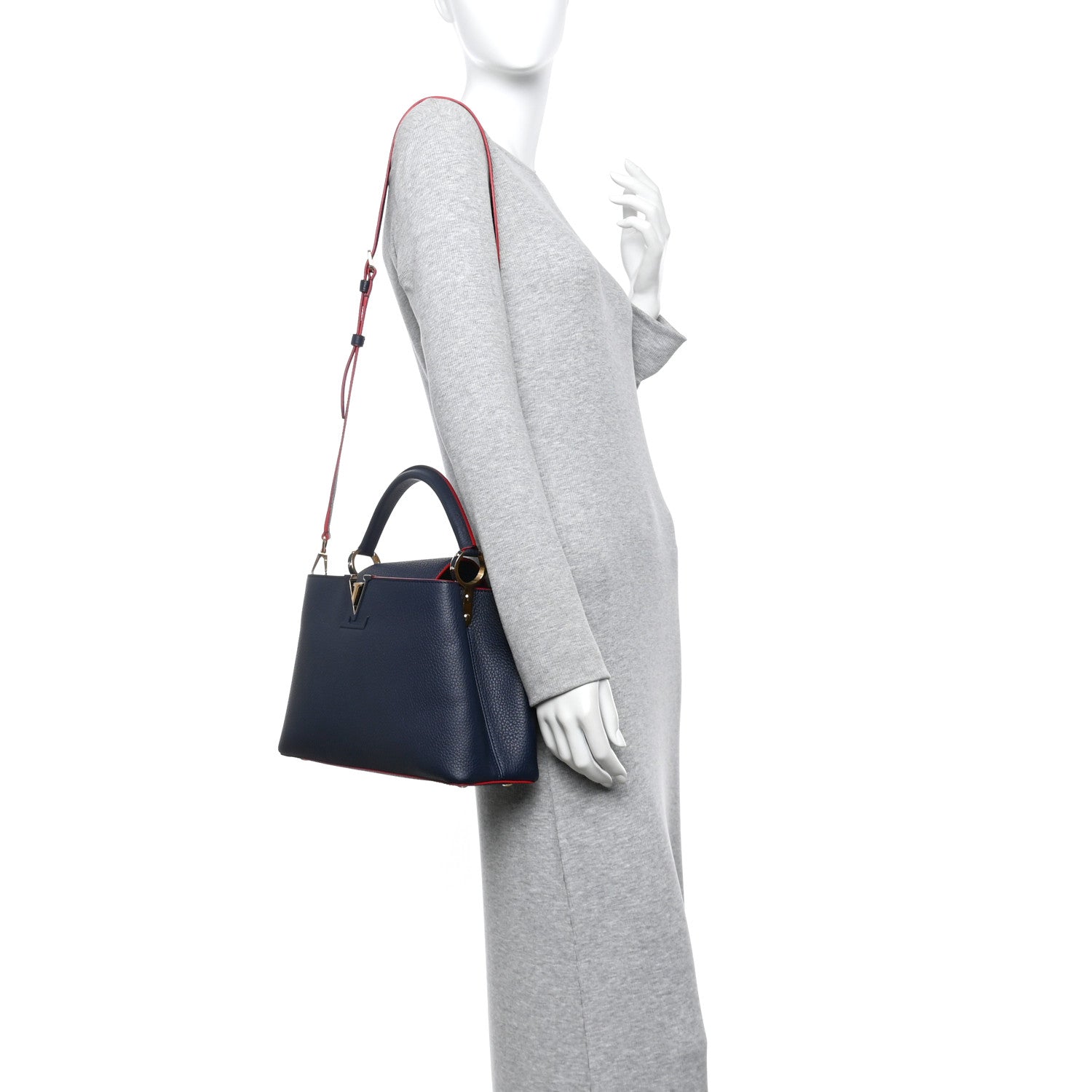 Louis Vuitton Taurillon Capucines PM Marine Rouge 2 of 11