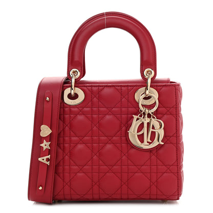 Christian Dior Lambskin Cannage Small My ABCDior Lady Dior Red 1 of 9