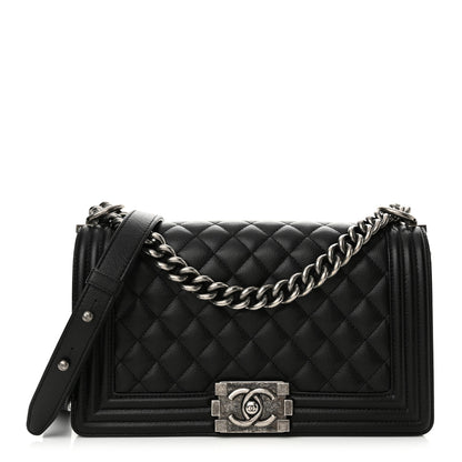 Chanel Caviar Quilted Medium Boy Flap Black 1 of 10