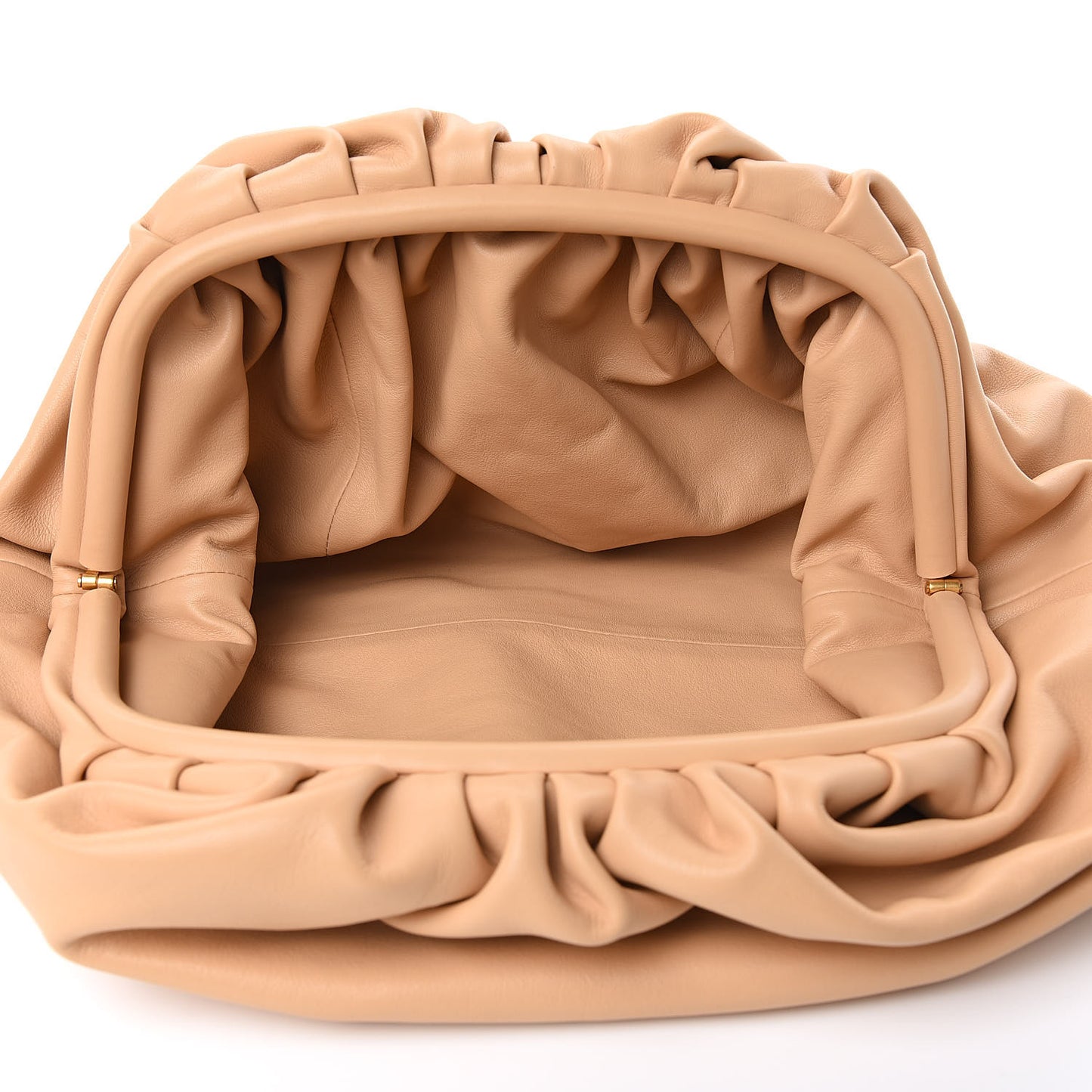 Smooth Butter Calf The Pouch Oversized Clutch Nude