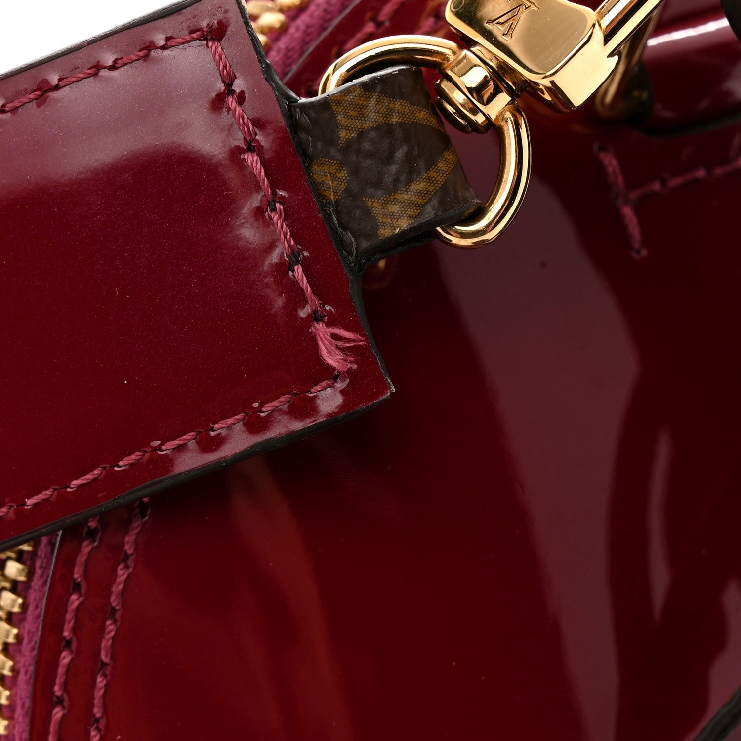Louis Vuitton Patent Monogram Alma BB Magenta 10 of 12