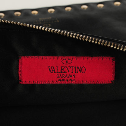 Valentino Garavani Vitello Large Rockstud Zip Pouch Black 5 of 6