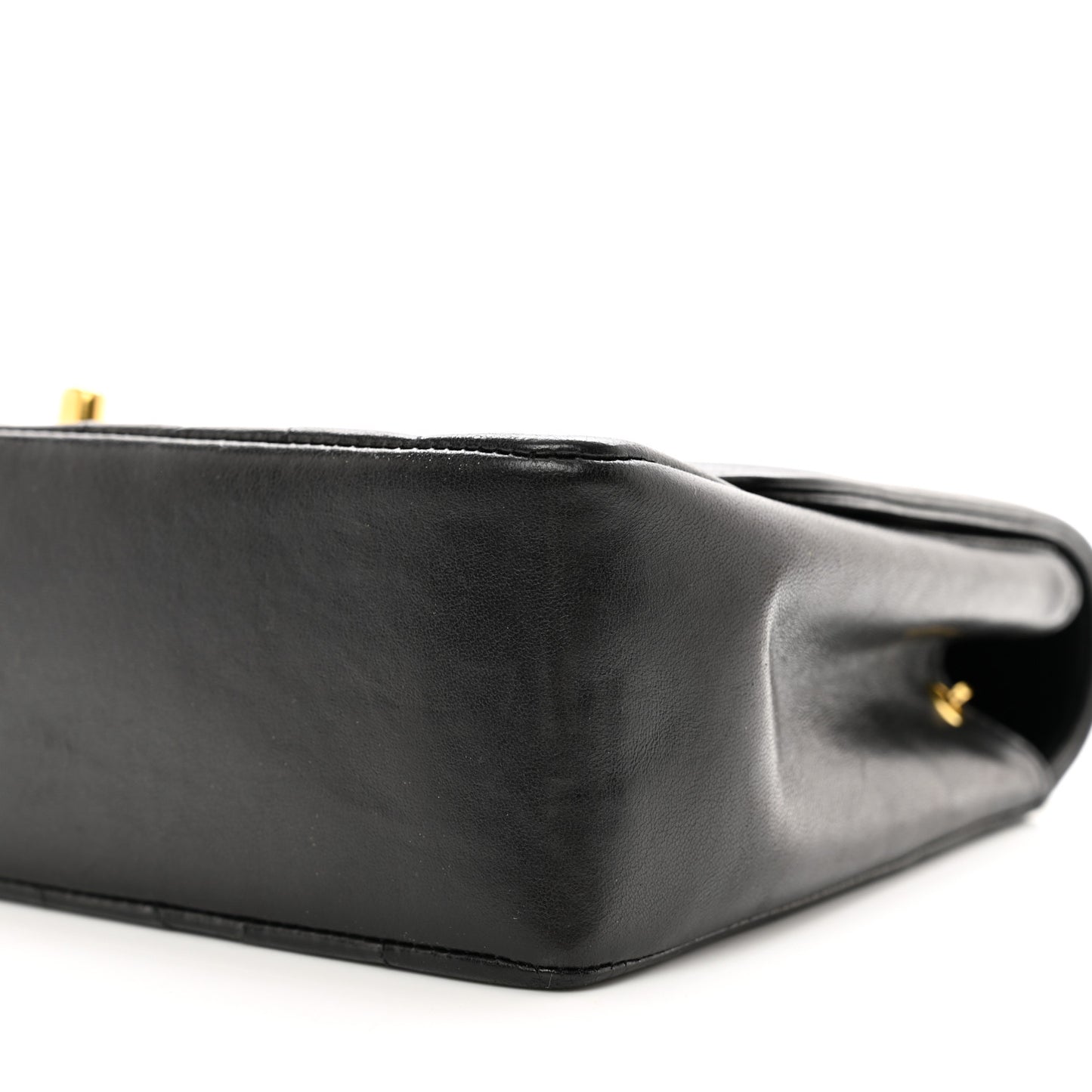 Lambskin Quilted Medium Single Flap Black