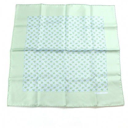 Hermes Silk Zebras Pocket Square Scarf Green 1 of 4