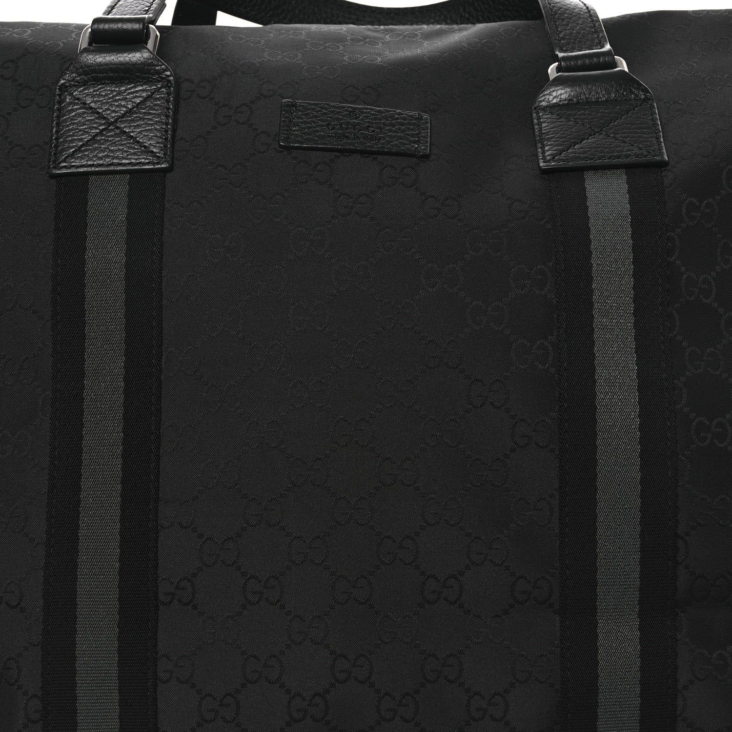 Gucci Nylon Monogram XL Duffle Bag Black 8 of 10